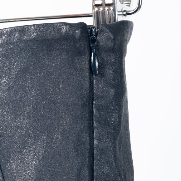 Brunello Cucinelli AW/15 Navy Stretch-Nappa Leather Leggings - Picture 7 of 11